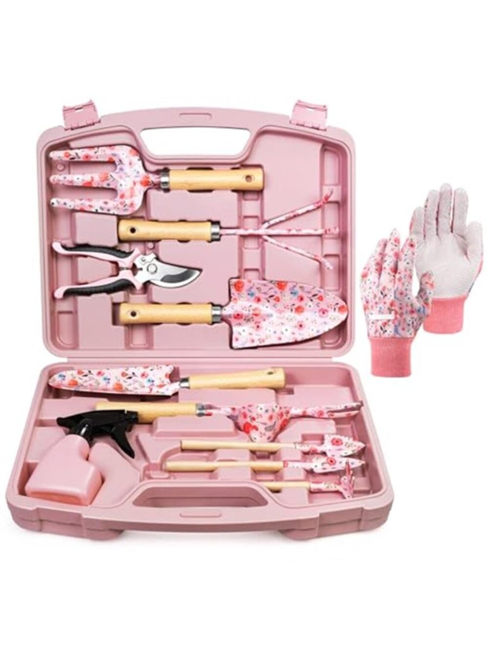 12-Piece Gardening Tool Set, Heavy-Duty Garden Tools for Women | Floral Print